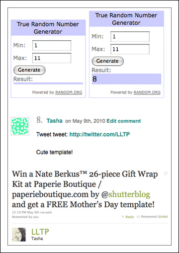 [ gift wrap set winner ]
