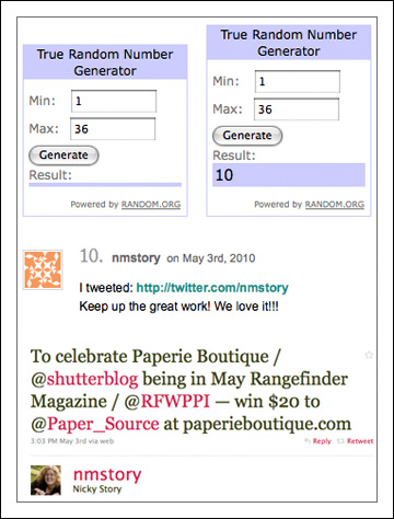 [ Paper Source gift card winner ]