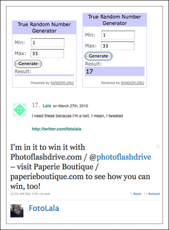 flash drive contest winner